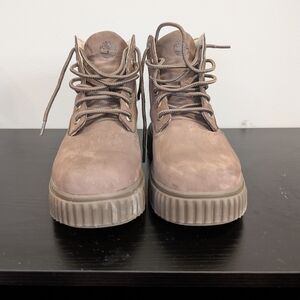 Timberland Women's Taupe Lace-Up Boots